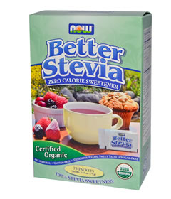 Organic Stevia Sweetener, Now Foods 75 Packets